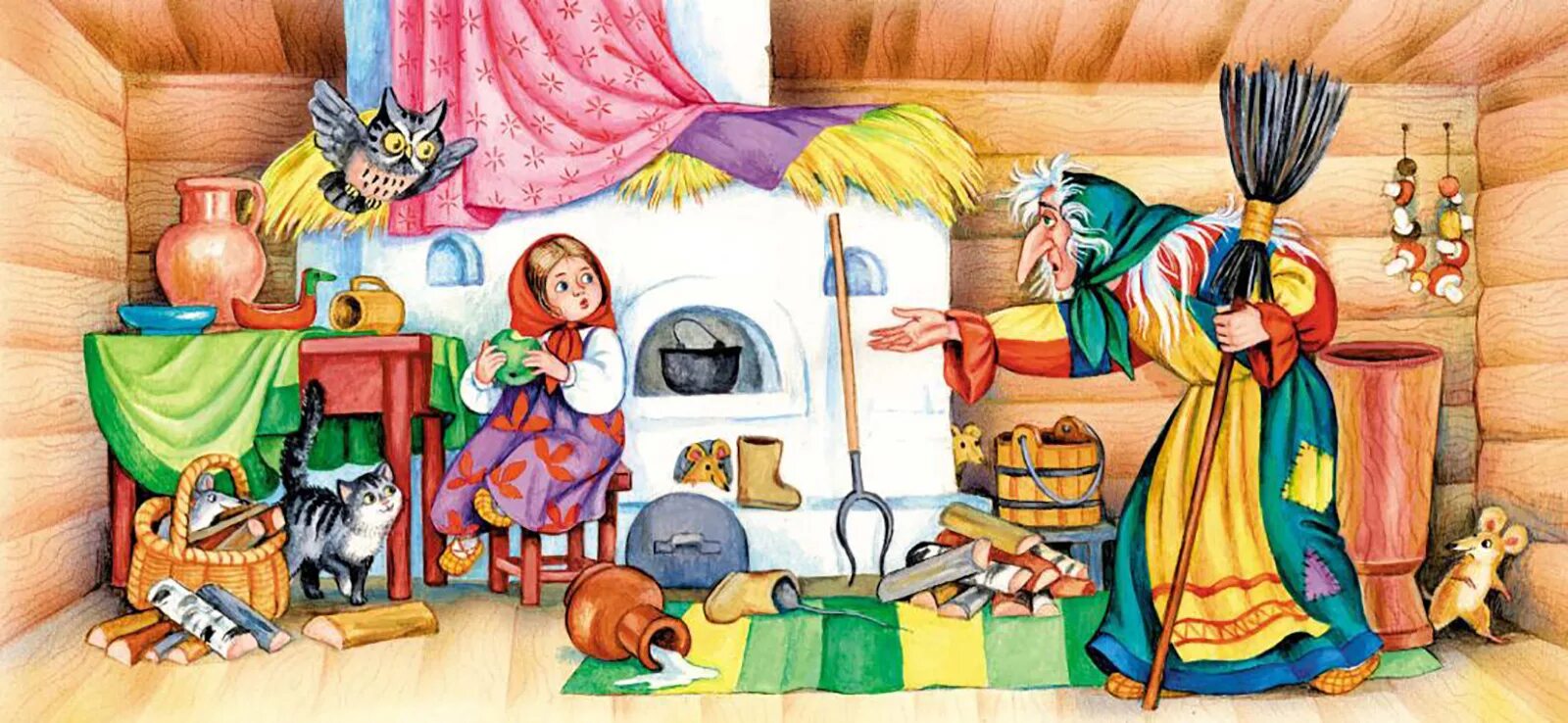Сказка про бабу ягу и ягоды с иллюстрациями. Маша и баба яга сказка. Сказочные герои баба яга. Н. Баба яга и девочка.