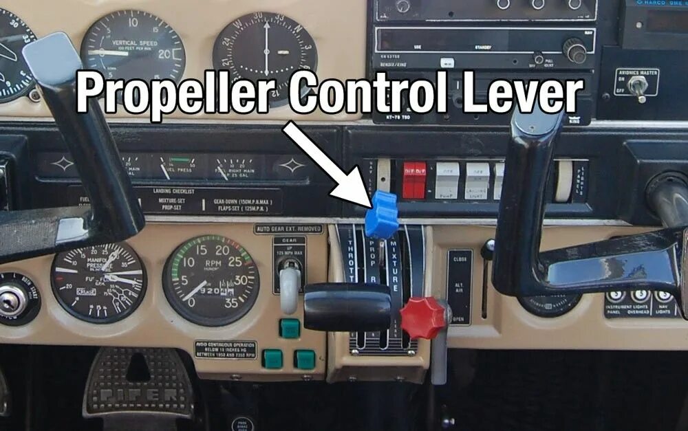 Lever control. Cessna 172 throttle. airplane engine control system. throttle in plane. controllable pitch propeller.