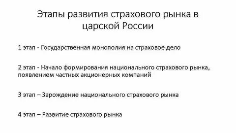Этапы рынка