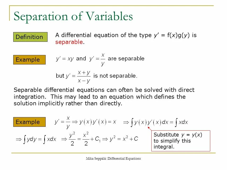 Separation перевод. Separable Differential equations. Differential equations with variables Separable. What separated variables is. Separation of parameters from variables.