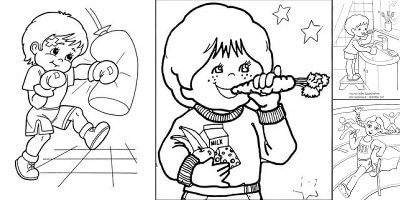 здоровый образ жизни раскраска