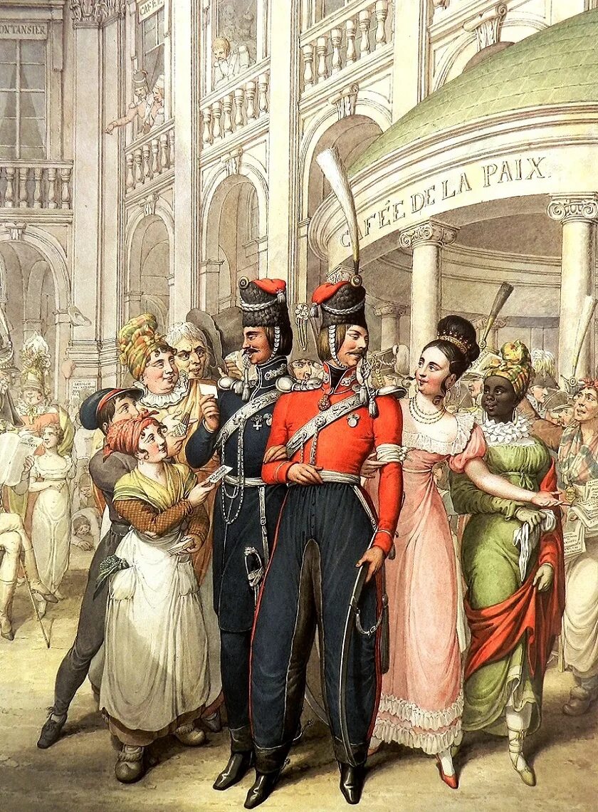 Казаки в Париже в 1814 году акварели Георга-Эммануэля Опица. Опиц казаки в Париже. Русские казаки в Париже в 1814. Георг Эммануэль Опиц казаки.