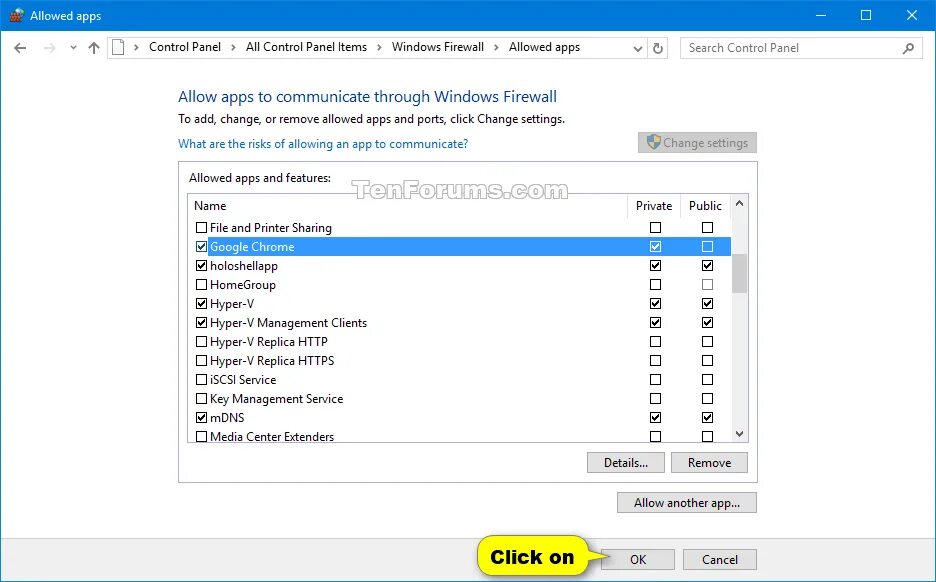 Firewall allow. Allowed apps. Allow an app through Firewall. Allow.