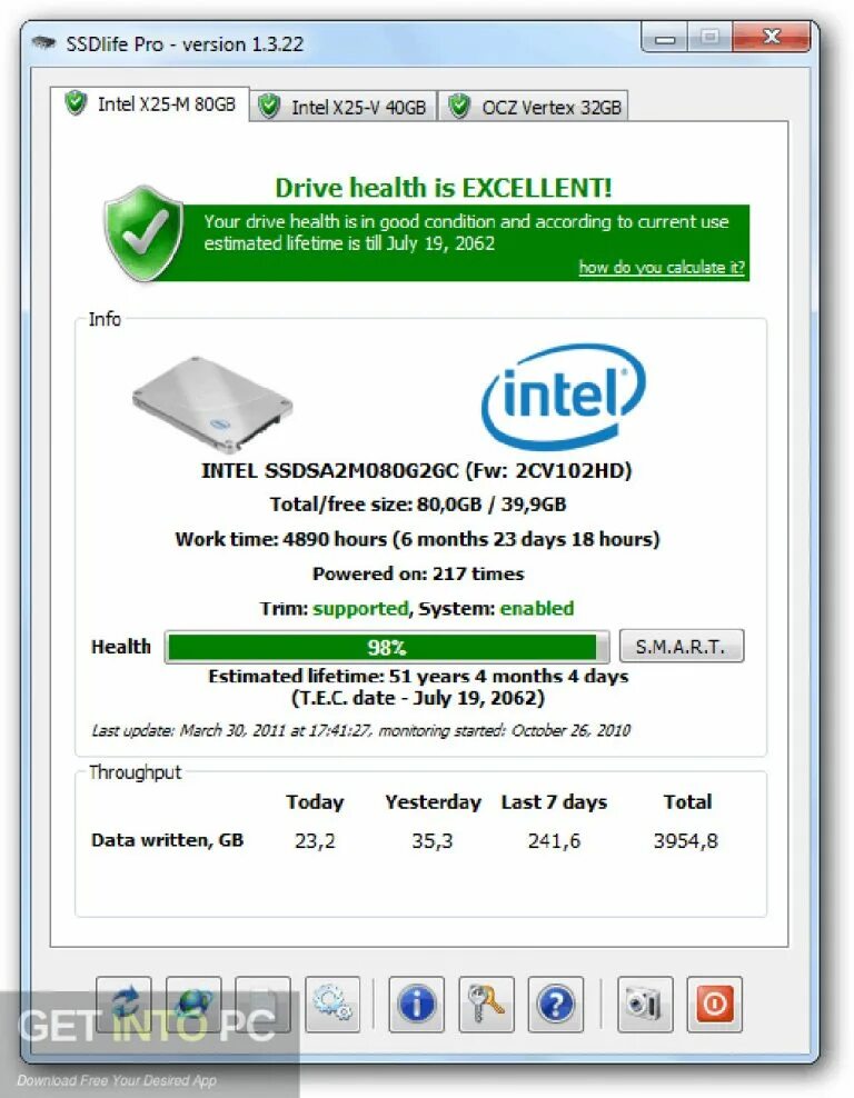 Ssd life. Ssdlife 2.x.
