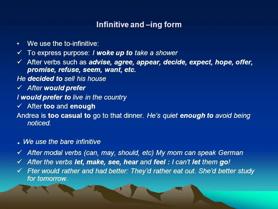 Forms of the verb the infinitive. Ing form or Infinitive. Infinitive ing forms. Verb Infinitive or ing form. Use ing form.