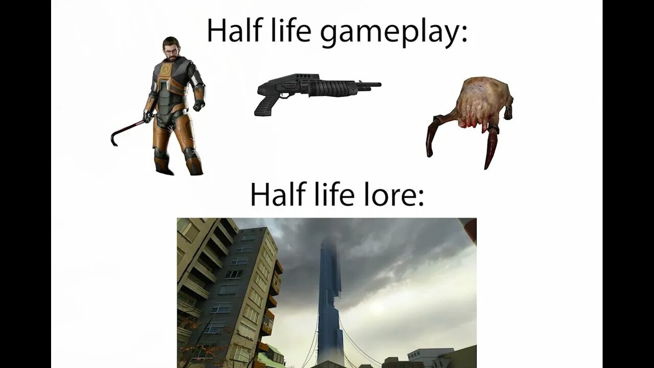 Lore v. Half Life Мем. Lore meme. Мемы по халф лайф 2. Gameplay Lore meme.