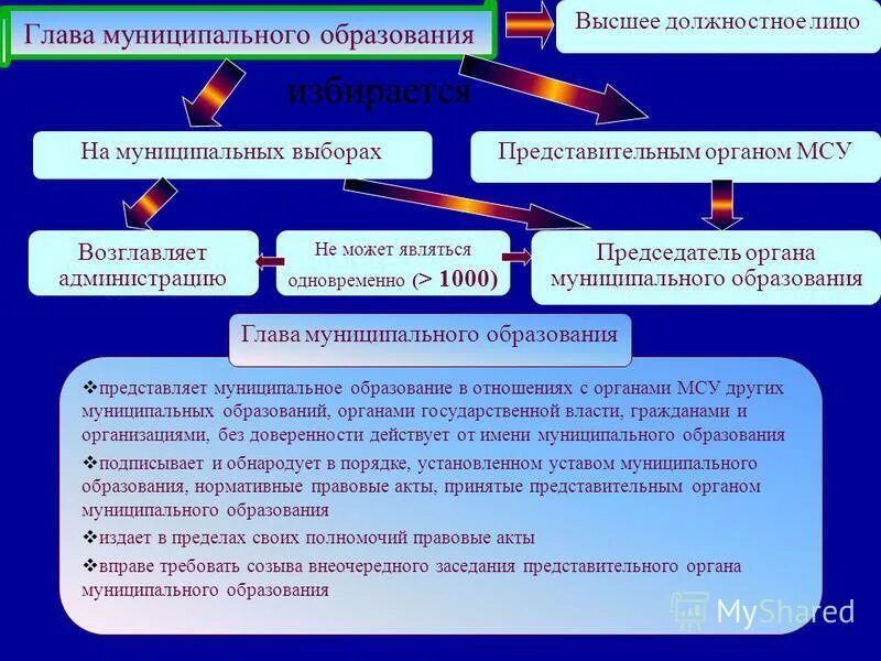 Статус депутата представительного органа местного самоуправления. Выборы главы местного самоуправления. Представительный орган муниципального образования. Глава муниципального образования. Полномочия главы местного самоуправления.