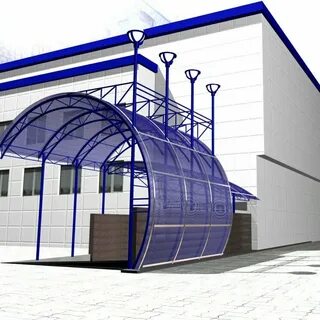 Поликарбонат на металлическом каркасе