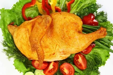 Цыпленок табака из магазина в духовке