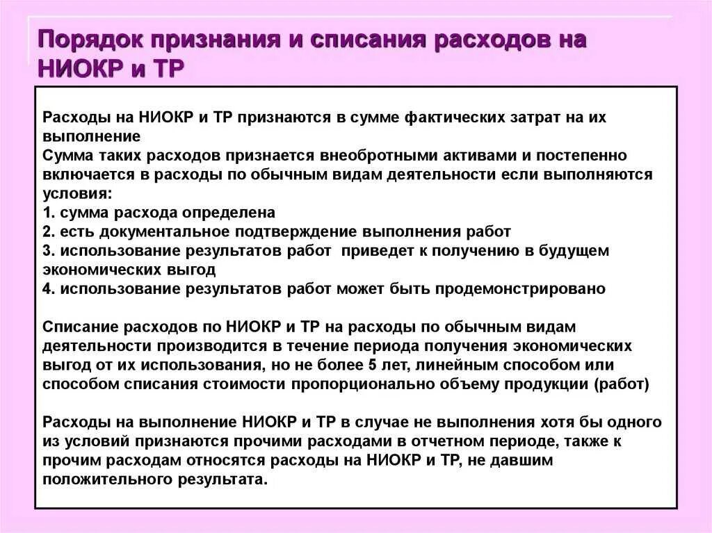 Учет расходов на НИОКР. Порядок признания расходов. Порядок списания затраты на НИОКР. Амортизация и списание расходов на НИОКР. Списание ниокр