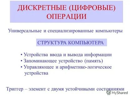 Цифровые операции