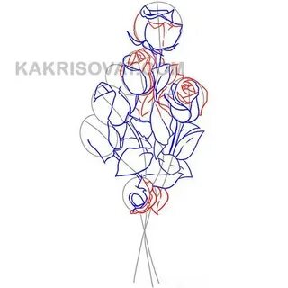 Букет рисунок поэтапно