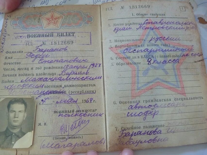 смена категории в военном билете