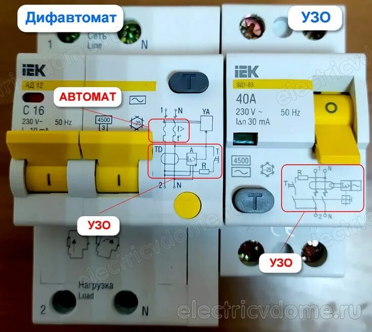 Авдт 34 c16 30ма - автоматический выключатель дифф. Узо и дифавтомат от иек. Отличить узо и диф выключатель. Маркировка узо и дифавтоматов отличие. Узо и дифавтомат iek 16 разница.