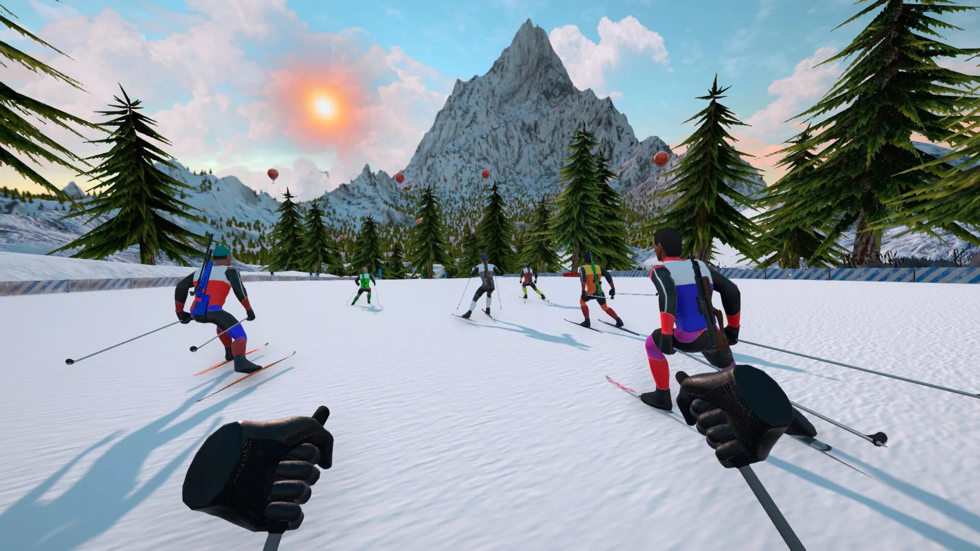 Биатлон батл ВР. Fancy Skiing VR. Cross Country Skiing VR игра. Fancy Skiing VR Oculus Quest 2.