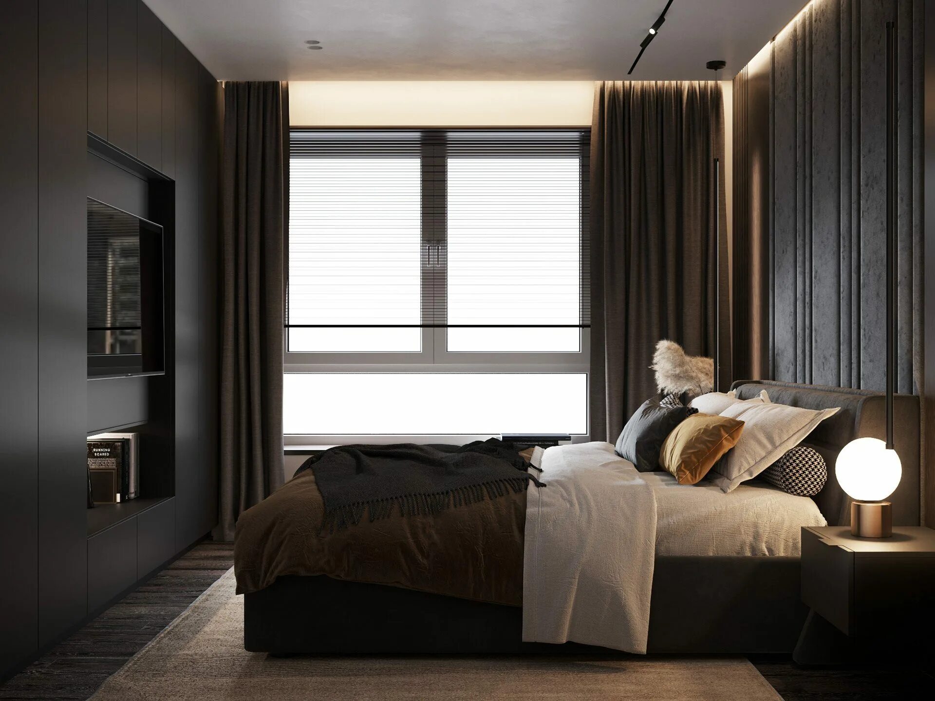 Спальня для мужчины в современном стиле. Современная спальня в темных тонах. Темная современная спальня. Eurosvet бра napoli. Мужская спальня.