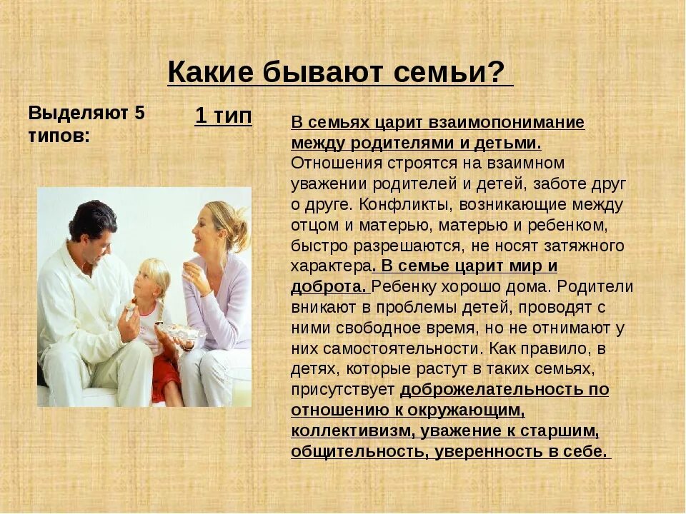 Какая может быть семья