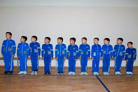 В строю дети