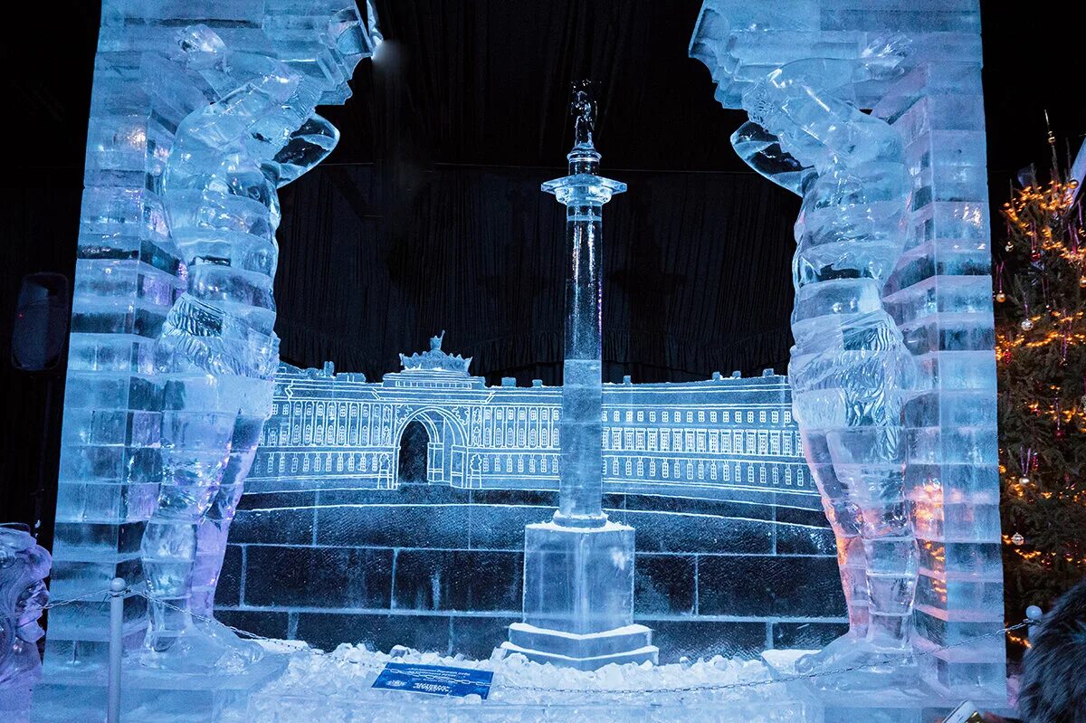 ледовые скульптуры спб 2024 в петропавловской