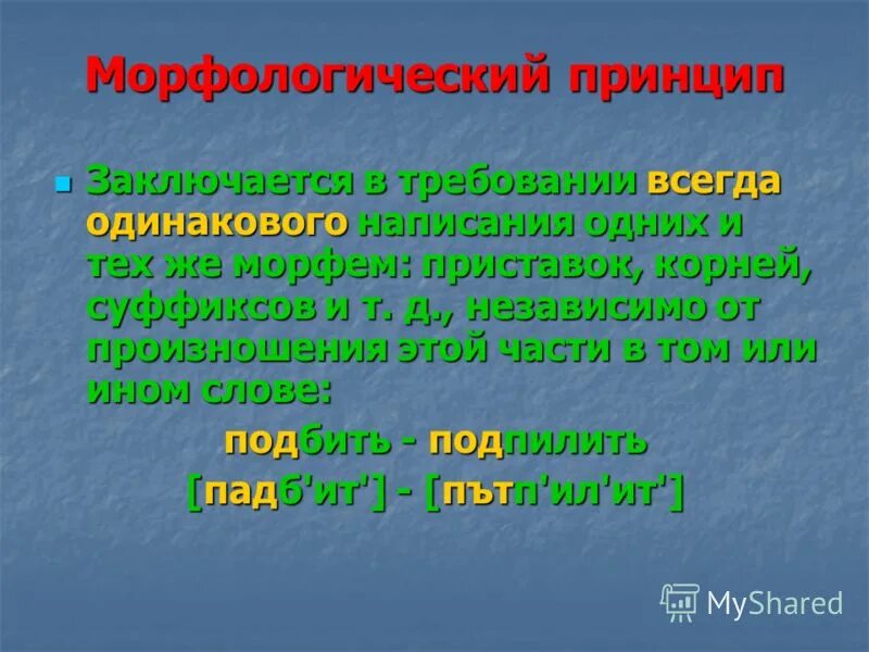 Принципы морфологический традиционный. Морфологический принцип. Морфологический принцип орфографии. Морфологический принцип русской орфографии. Слова морфологического принципа