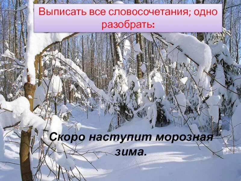 Словосочетания на зимнюю тему. Словосочетание со словом зима. Словосочетания на тему зима. Скоро наступит зима. Наступила зима предложение.