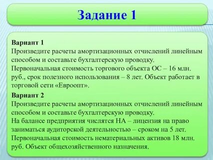 Амортизация проекта