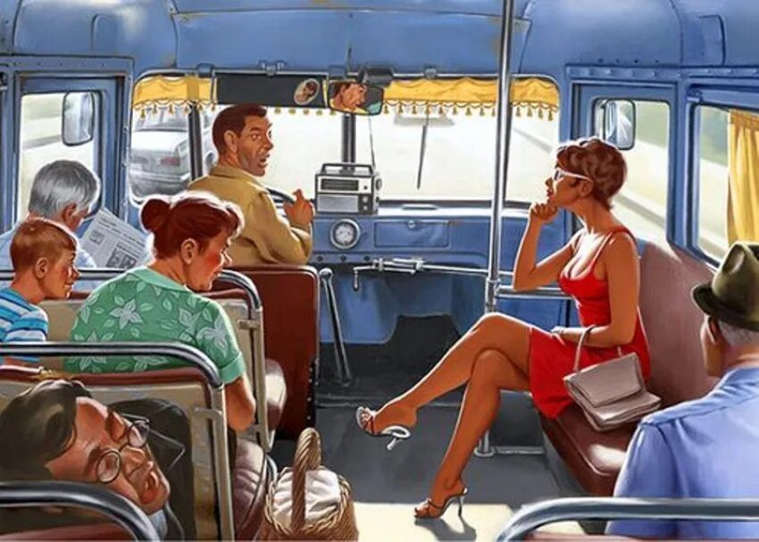 Казашка в автобусе