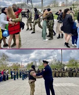 Вернувшихся встречали