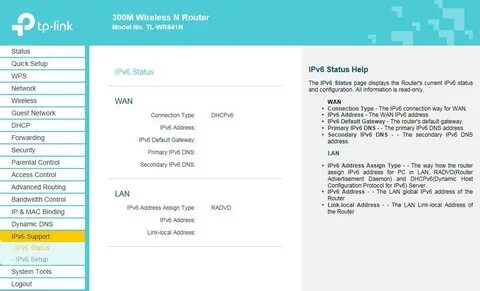 Настройка ipv6 на роутере