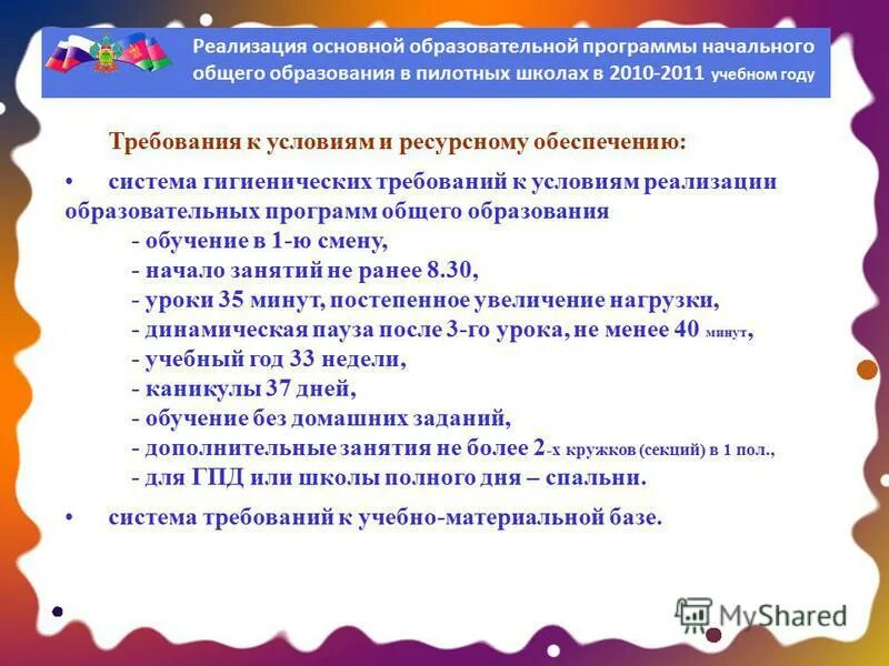 Реализация образовательных программ начального общего образования. Реализация образовательных программ начального общего образования