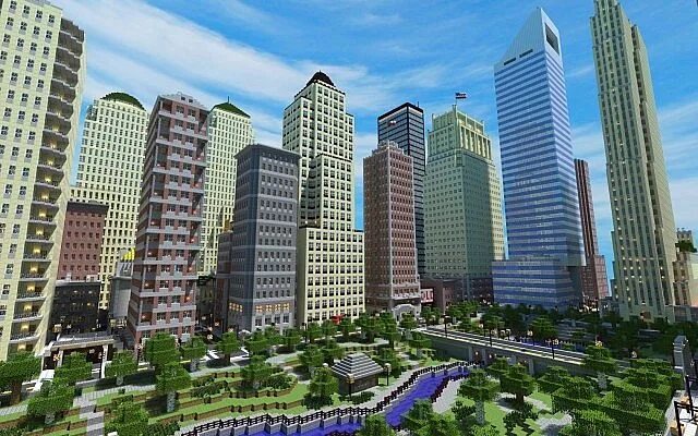 Как выглядит город в майнкрафте Pin by Christophe Lison on Minecraft Minecraft modern city, Minecraft houses, Mi