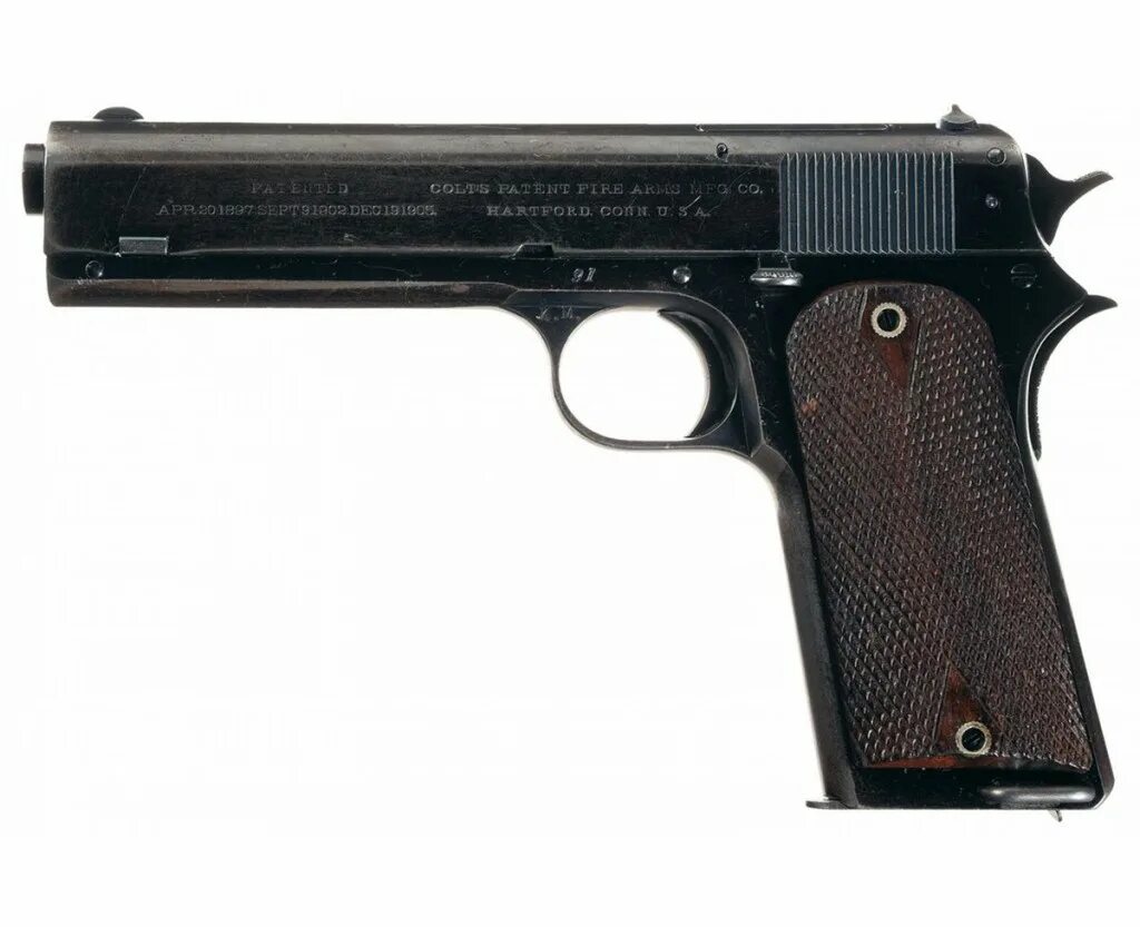 Кольт 45 калибра. Colt 1907. Револьвер Кольт 45 калибра. Automatic Colt Pistol, .45 Caliber.