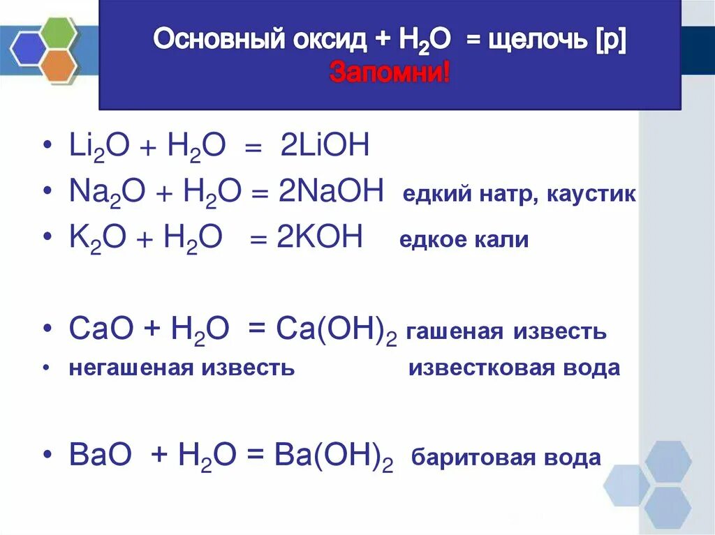 Na2o li2o уравнение