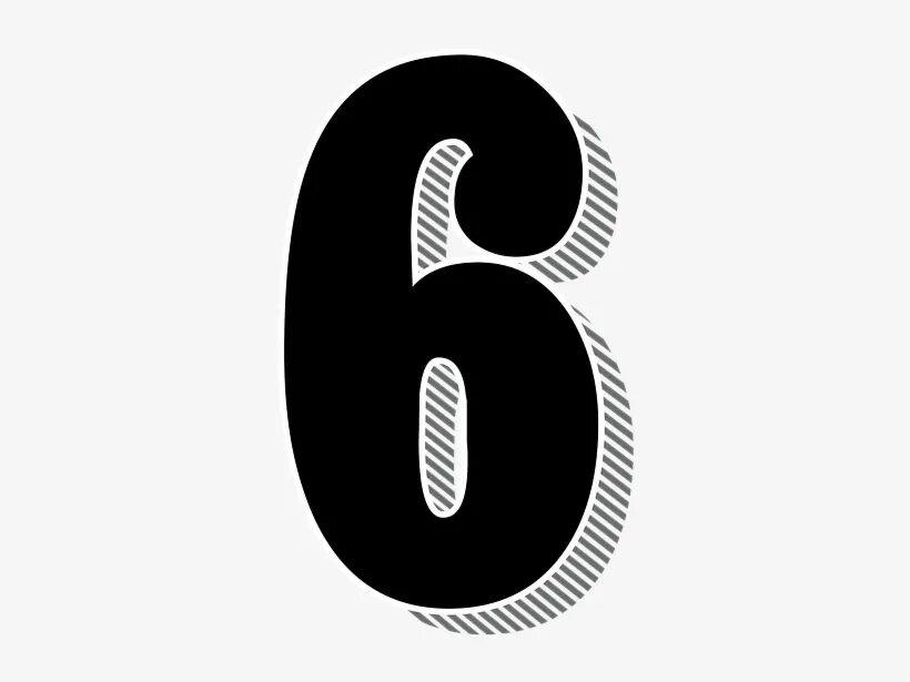 Число шесть. Цифра 6. силуэт цифры 6. 6 (число). цифра 6 клипарт на прозрачном фоне.