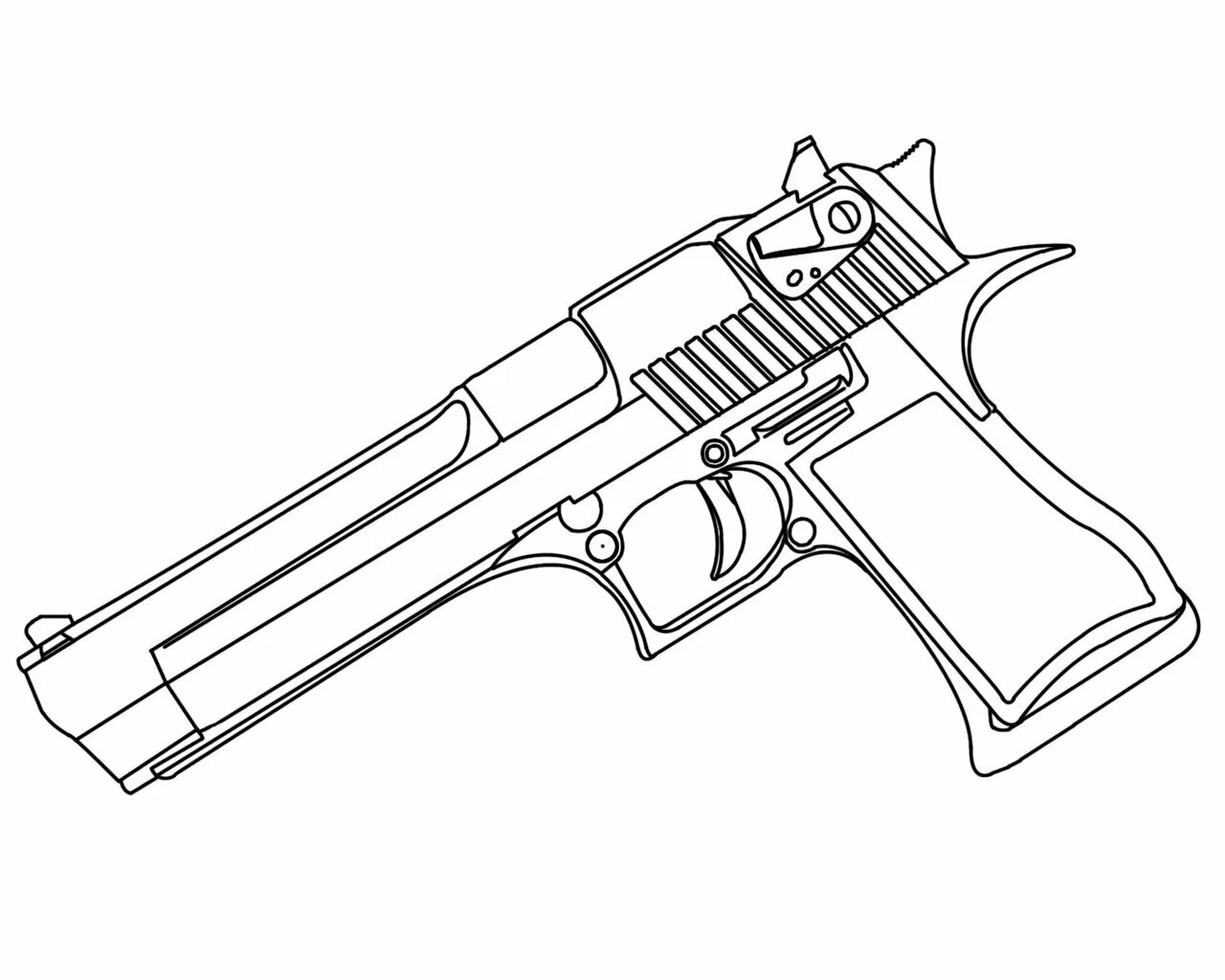 .357 Magnum чертеж. Чертёж пистолета Desert Eagle. Раскраска стандофф оружие