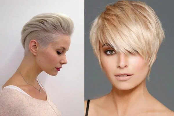 Короткая женская стрижка пикси. Сбритые виски и затылок. pixie cut/ minsk минск 