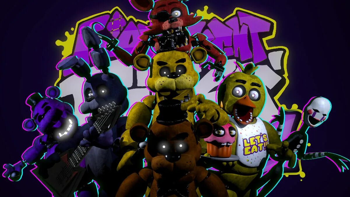 Фнаф 1 против фнаф. FNF vs FNAF 1. Friday Night Funkin vs FNAF 1. FNF vs FNAF. FNF vs FNAF 9.