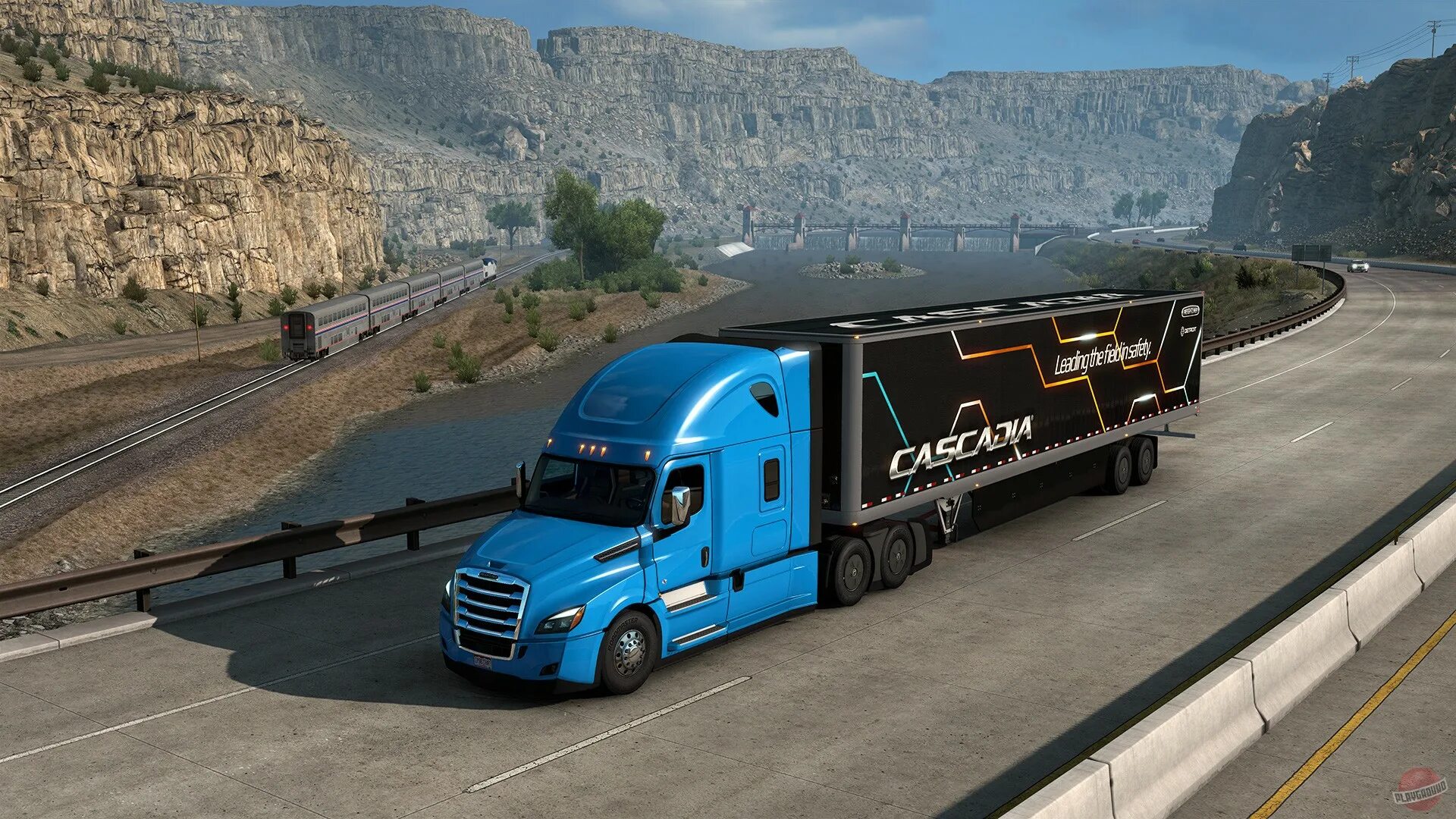 Ats грузовики. Грузовик freightliner Cascadia. ATS freightliner Cascadia. ATS Каскадия Фредлайнер. American Truck Simulator freightliner Cascadia.