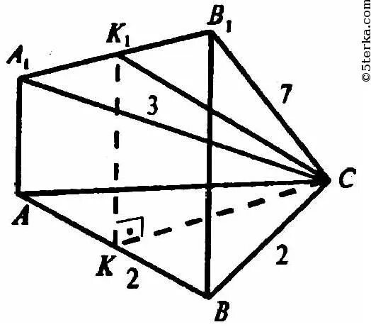 Прямая вк перпендикулярна плоскости равностороннего треугольника. Аа1 вв1 это. Из вершины равностороннего треугольника АВС восстановлен. Вершина б. АБС правильный аа1 || бб1 ||.