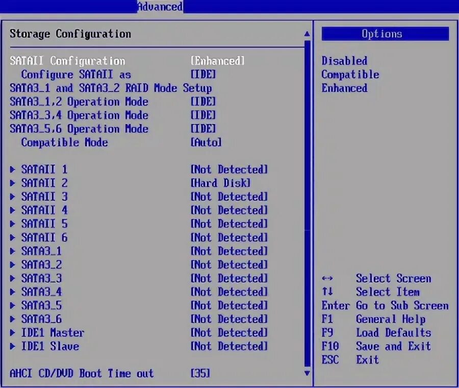 Sata configuration