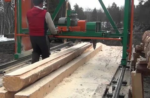 Распиловка леса ленточным пилораме