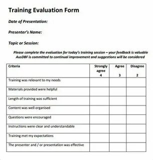 Form of training