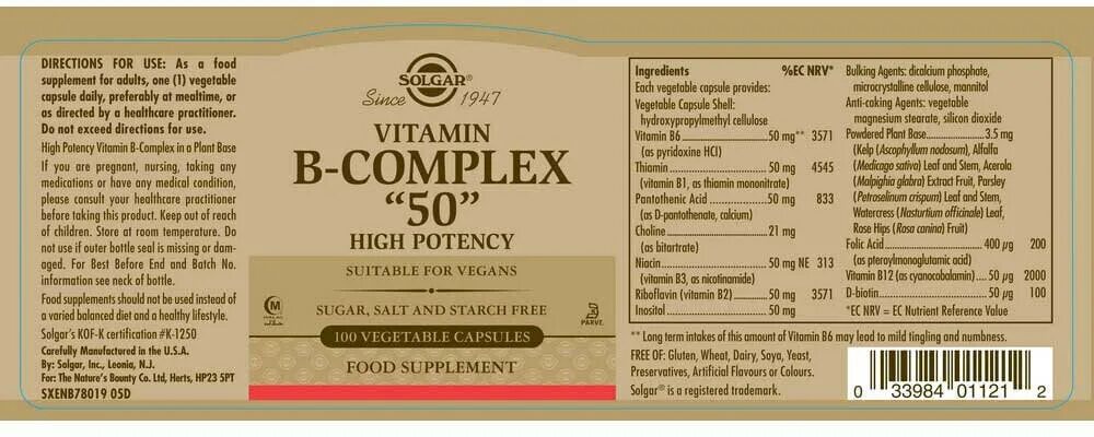 Solgar b complex high potency капсулы отзывы. Solgar b complex high potency капсулы отзывы