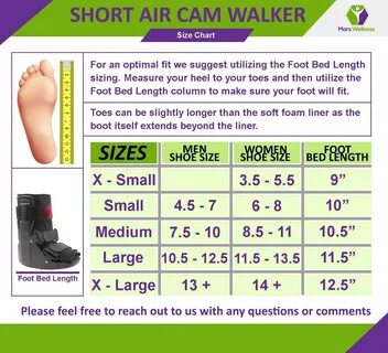 BREG 97403 Boot Walking Medium Short Size 7.5-10 Men Size 9-11 Women Airmes...