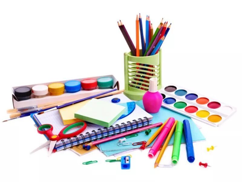 школьные принадлежности. школьные предметы. натюрморт канцелярия. творческая мастерская для детей. творческие предметы в школе.