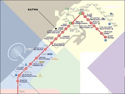 Красная линия метро дубай