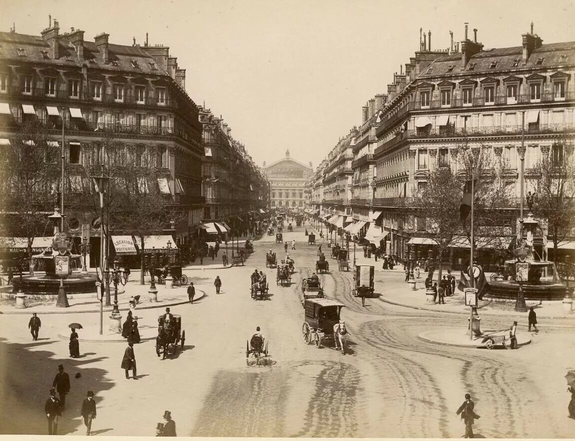 1900 b c. Париж 1900 год. Старый Париж. 5 Авеню 1900 год. Авеню опера Париж.