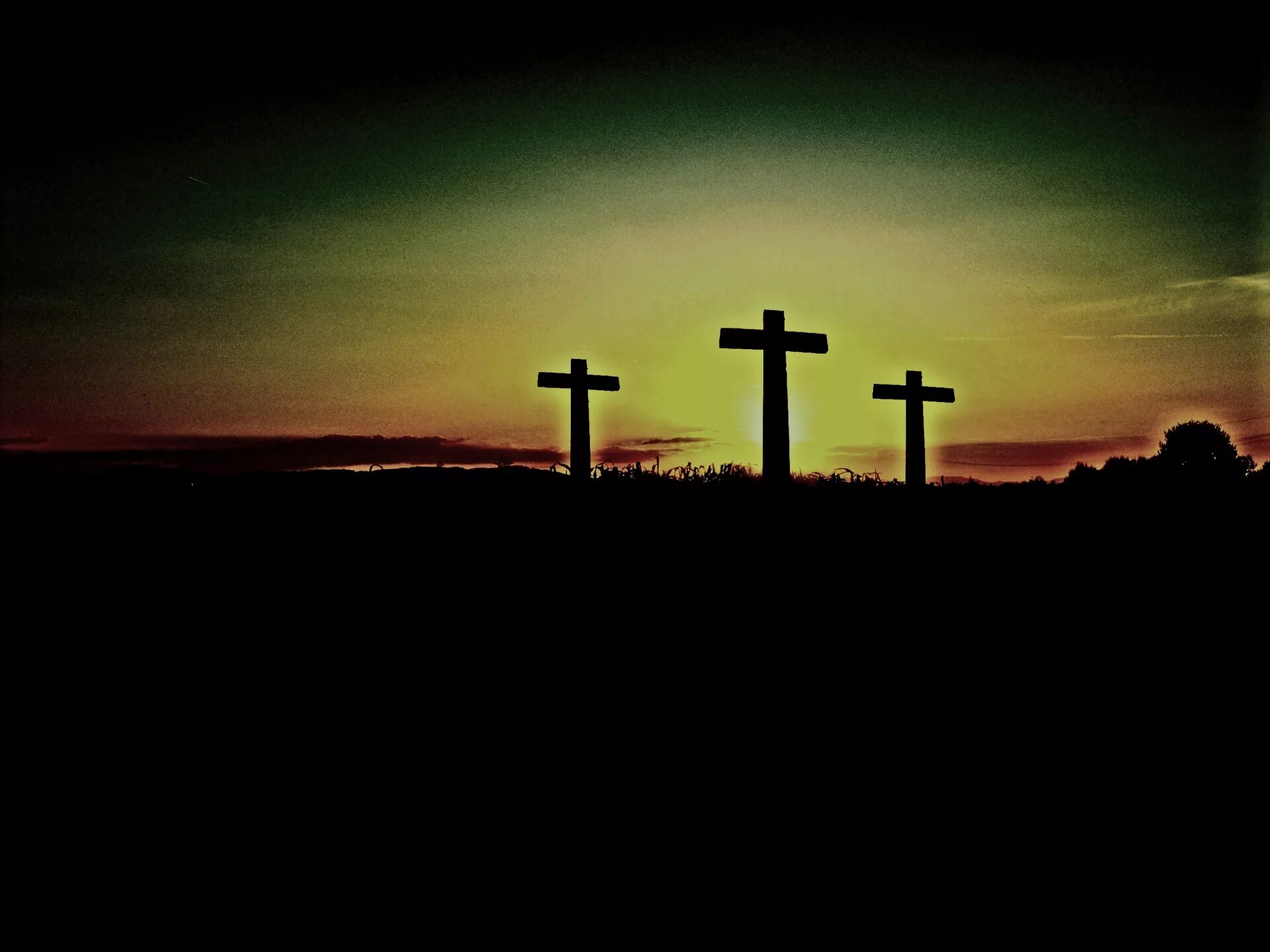 Crosses through