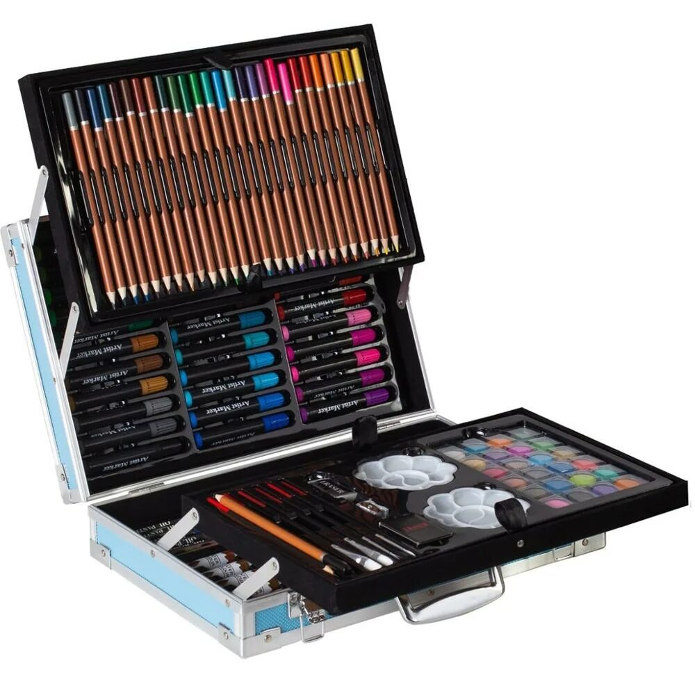 Чемоданчик набор юного художника для рисования art set 150 предметов. Чемоданчик "набор юного художника" для рисования 208. Чемоданчик "набор юного художника" 145 предметов zw, розовый. Детский набор для рисования в чемоданчике. 86.