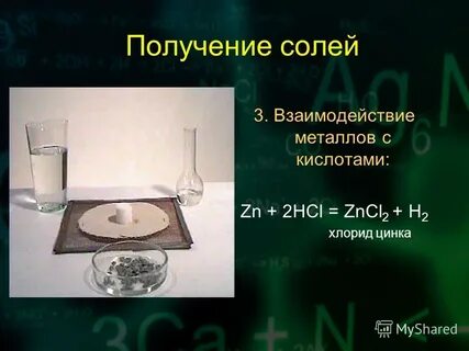 Взаимодействие цинка с металлами